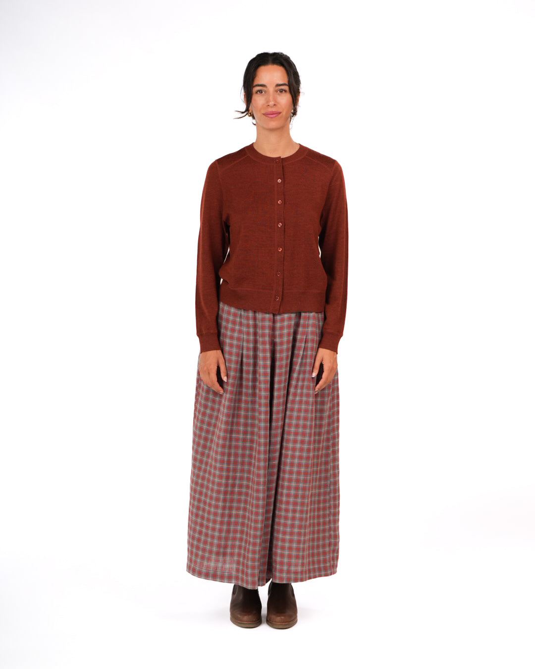 Montaigne Australian Merino Wool Cardigan Brique