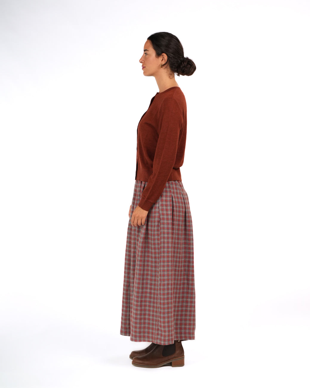 Montaigne Australian Merino Wool Cardigan Brique2