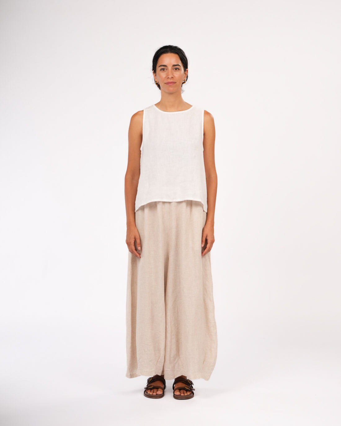 Montaigne Ava Linen Cami Top White2