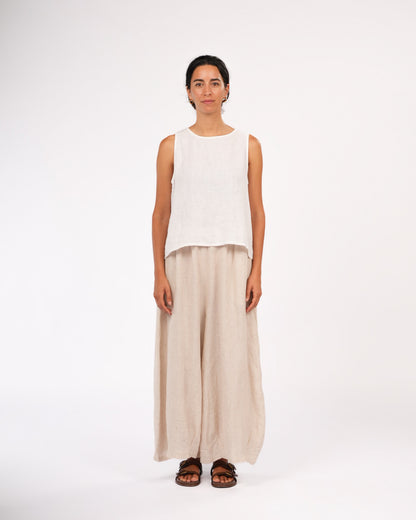 Montaigne Ava Linen Cami Top White2