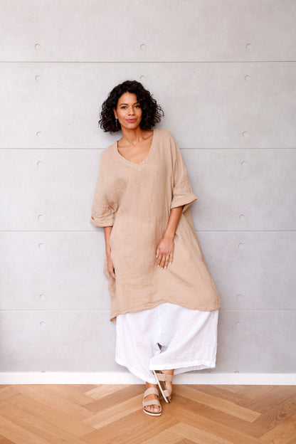 Montaigne Avril Short Sleeve Dress Ocre