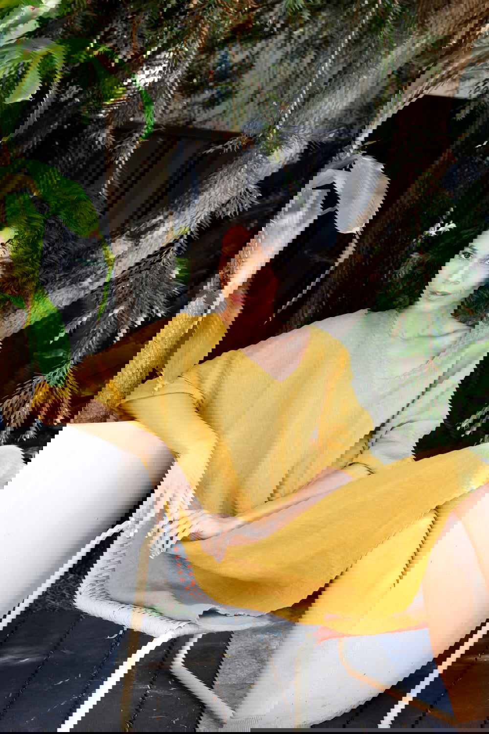 Montaigne Avril Short Sleeve Dress Senape