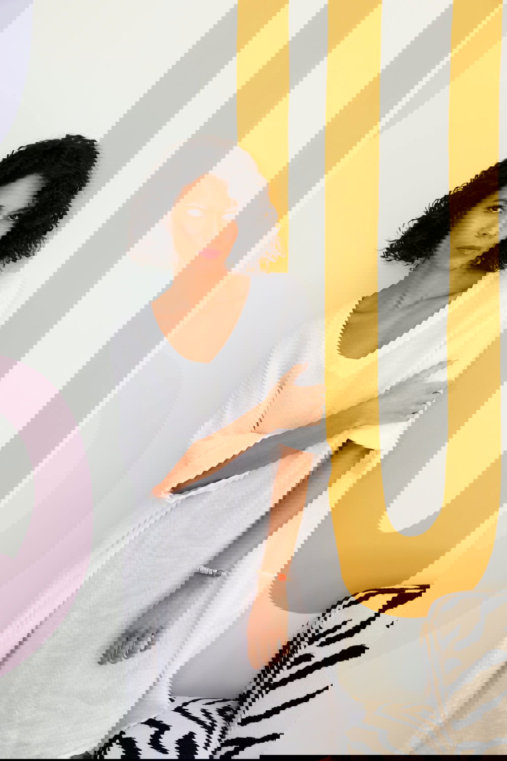 Montaigne Avril Short Sleeve Dress White