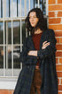 Montaigne Berg French Linen Tartan Collarless Peacoat Blue/Green15