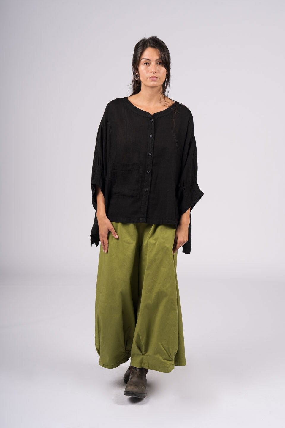 Montaigne Caroline Wide Leg Pants Acid Green