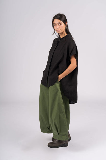 Montaigne Caroline Wide Leg Pants Forest Green1