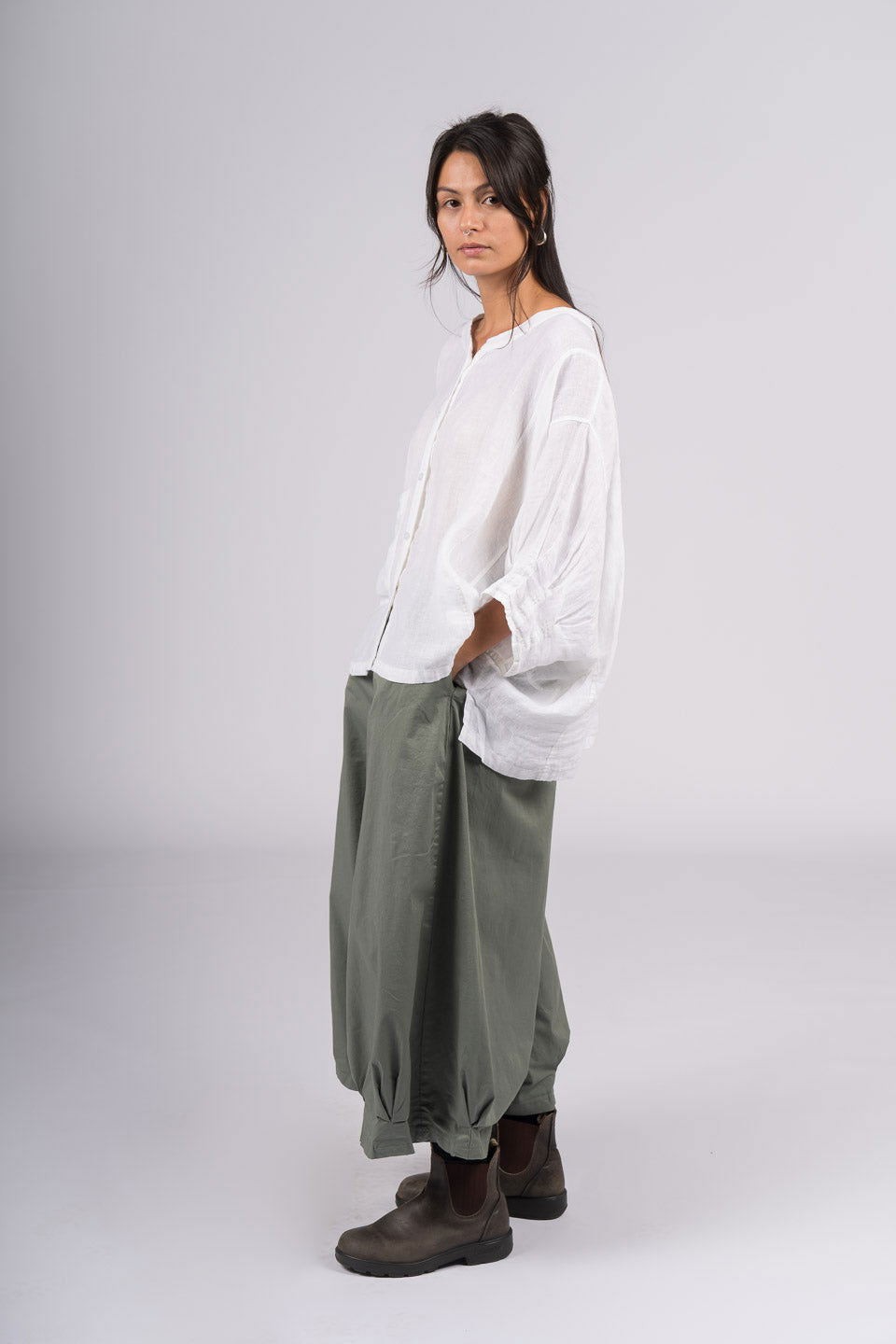 Montaigne Caroline Wide Leg Pants Khaki
