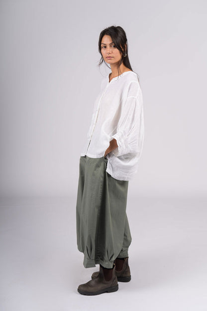 Montaigne Caroline Wide Leg Pants Khaki