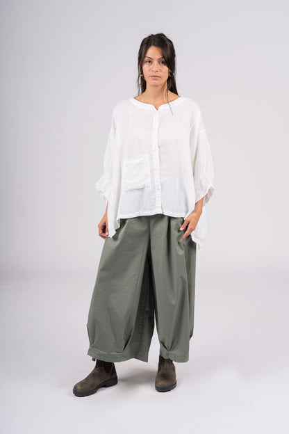 Montaigne Caroline Wide Leg Pants Khaki1