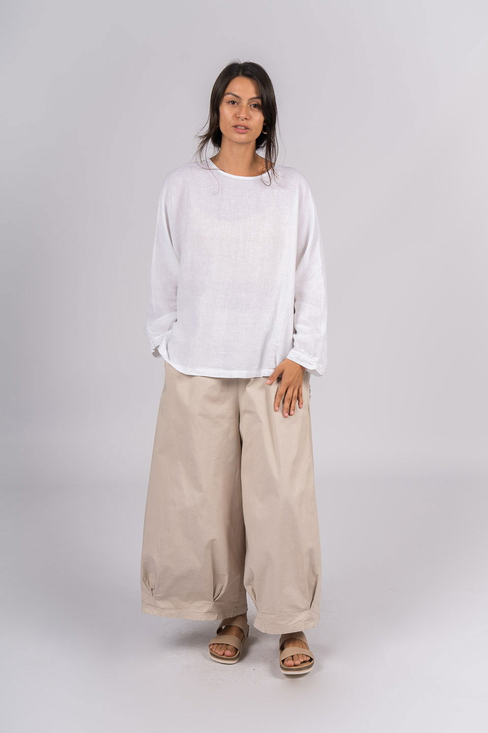 Montaigne Caroline Wide Leg Pants Natural2