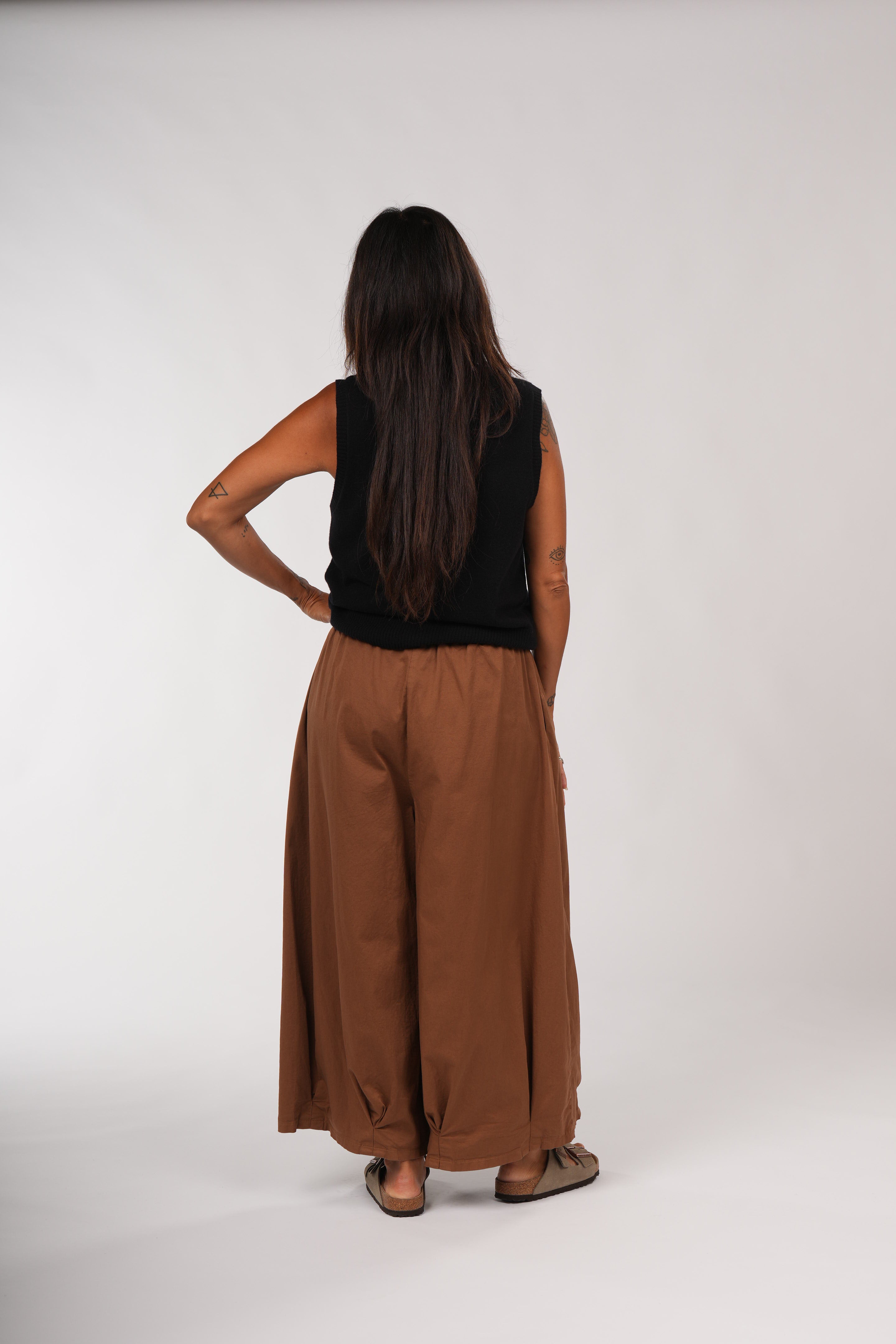 Montaigne Caroline Wide Leg Pants Tobacco1