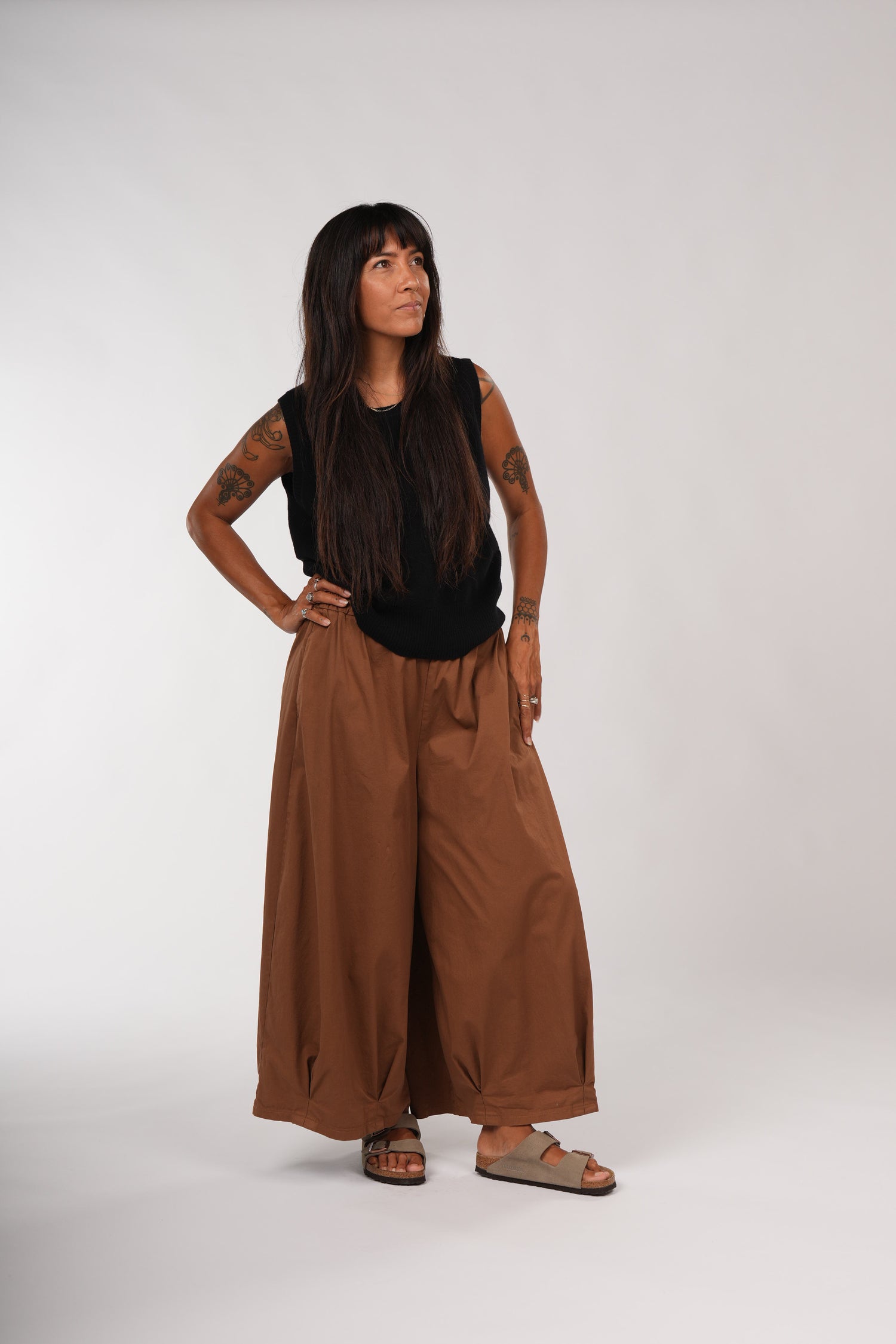 Montaigne Caroline Wide Leg Pants Tobacco2