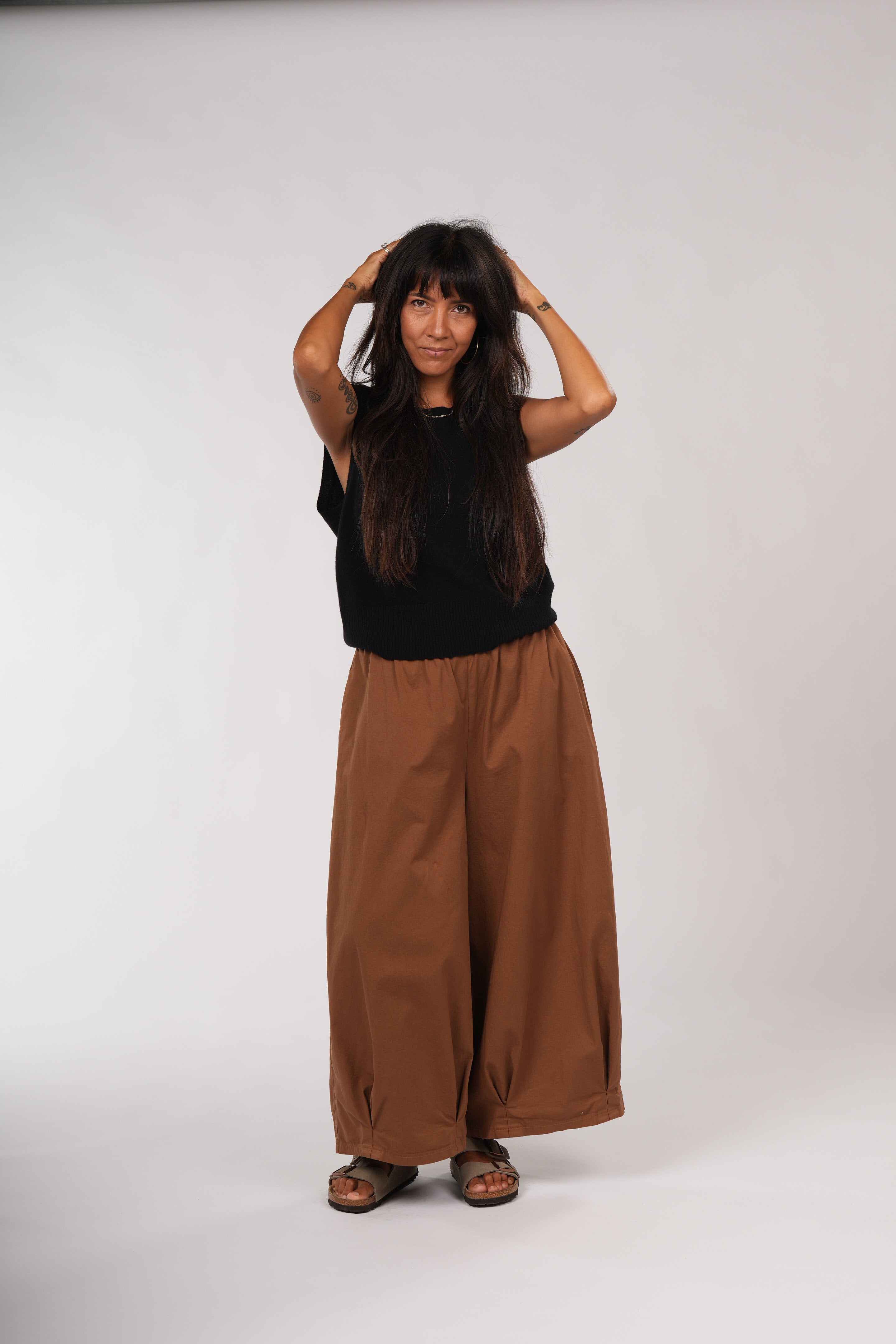 Montaigne Caroline Wide Leg Pants Tobacco3