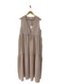 Montaigne Cascade Linen Maxi Dress Rose