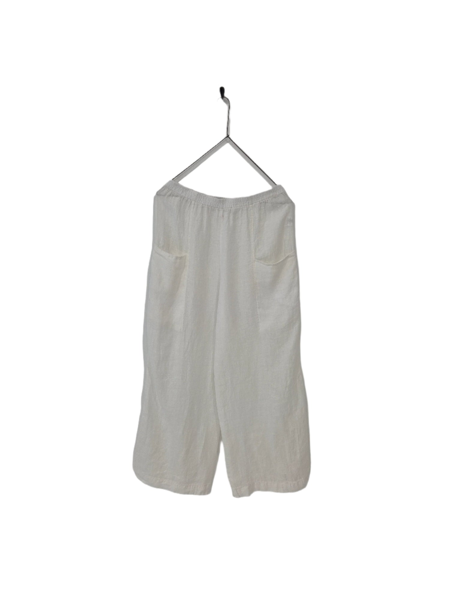 Montaigne Catherine Drill Linen Pants White