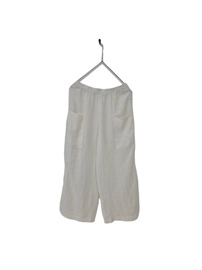 Montaigne Catherine Drill Linen Pants White