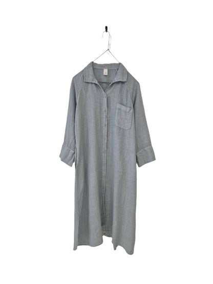Montaigne Cezanne Linen Shirt Dress Silver 