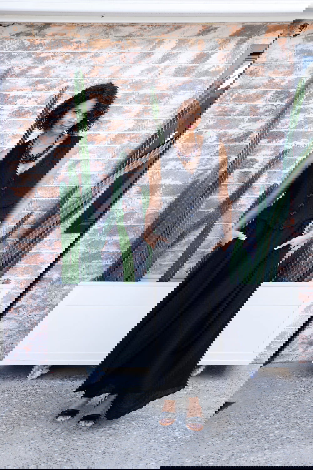 Montaigne Chloe Linen Vest Black