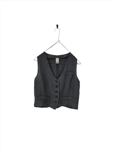 Montaigne Chloe Linen Vest Petrol