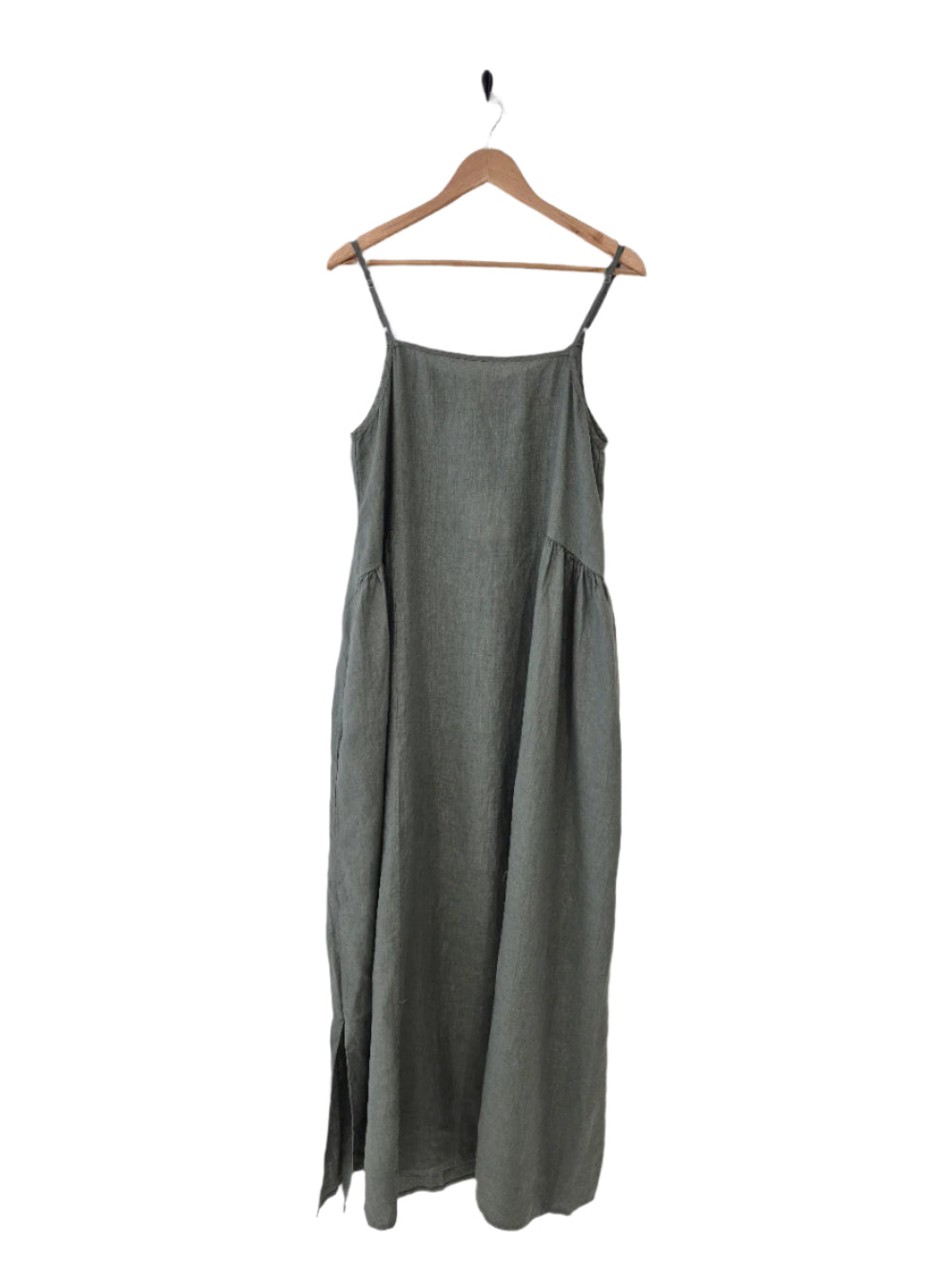 Montaigne Claudette Linen Maxi Dress Khaki