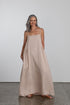Montaigne Claudette Linen Maxi Dress Natural