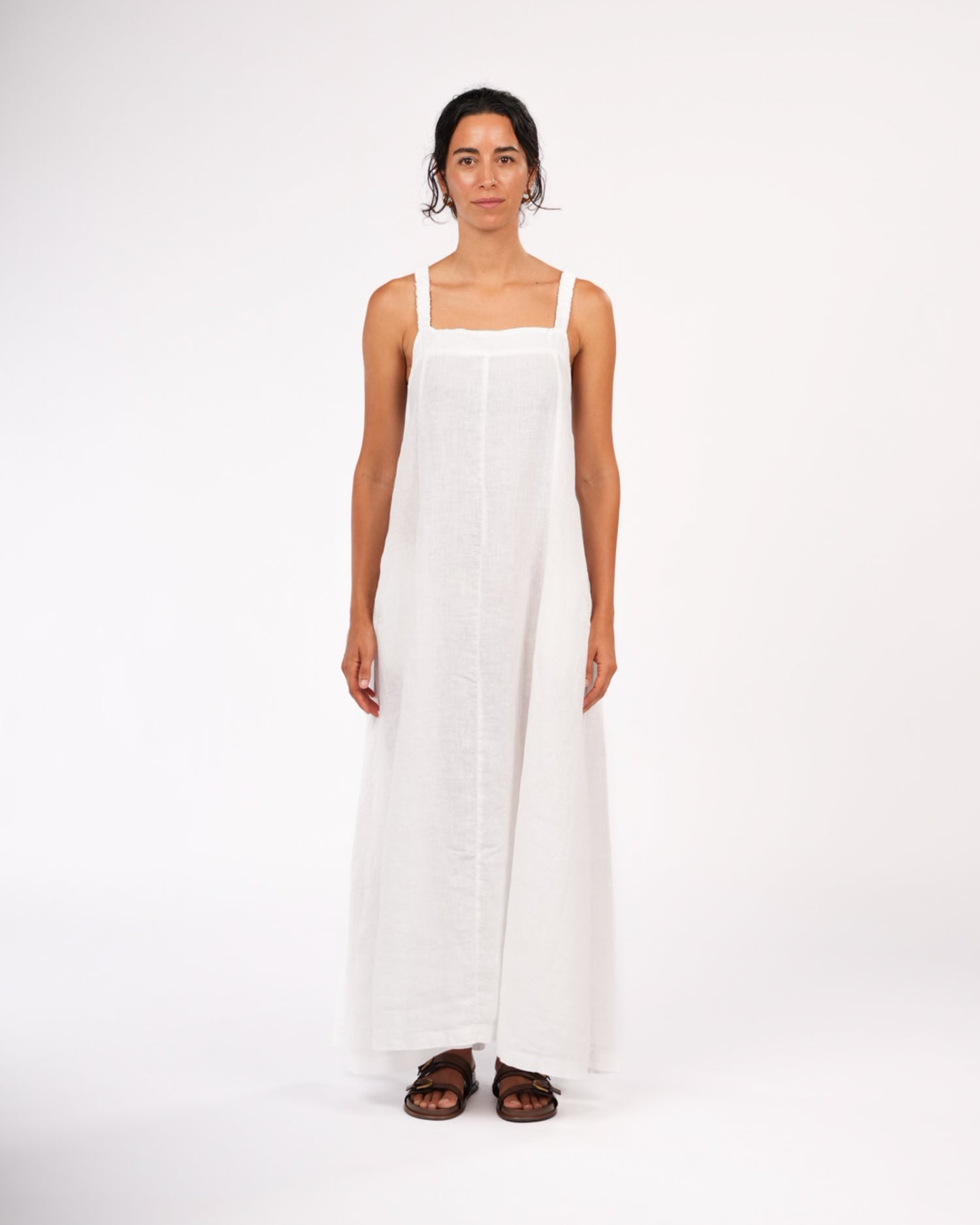 Montaigne Criss Cross Back Midi Dress White