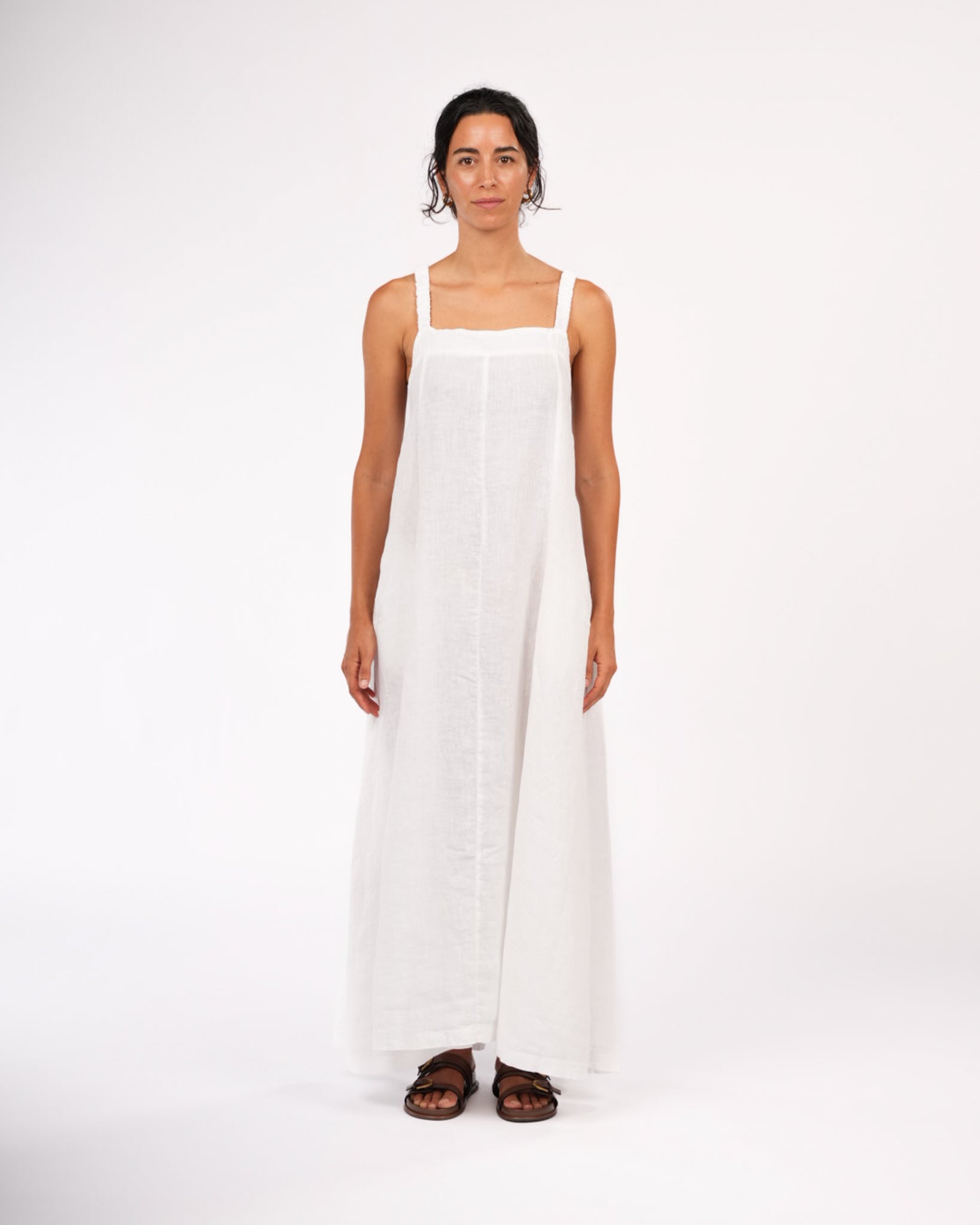 Montaigne Criss Cross Back Midi Dress White