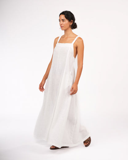 Montaigne Criss Cross Back Midi Dress White1