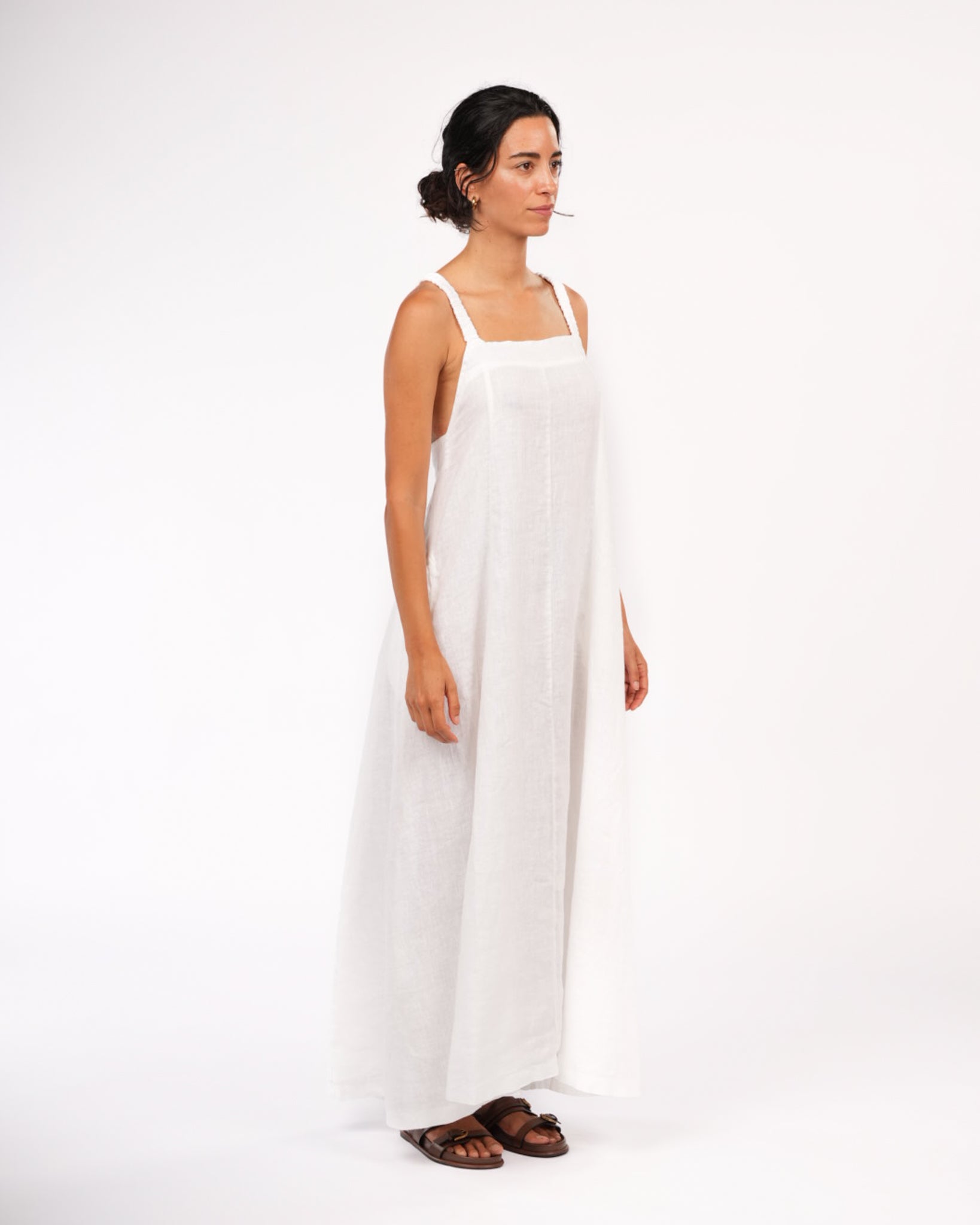 Montaigne Criss Cross Back Midi Dress White2