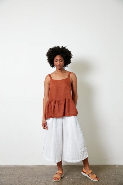 Montaigne Danseur Linen Camisole Rust