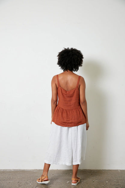 Montaigne Danseur Linen Camisole Rust2