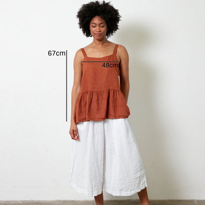 Montaigne Danseur Linen Camisole Rust3