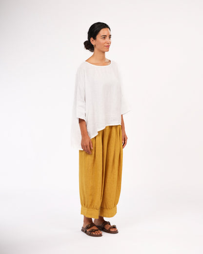 Montaigne Desi Linen Pants with Back Pockets (2 sizes) Mustard1