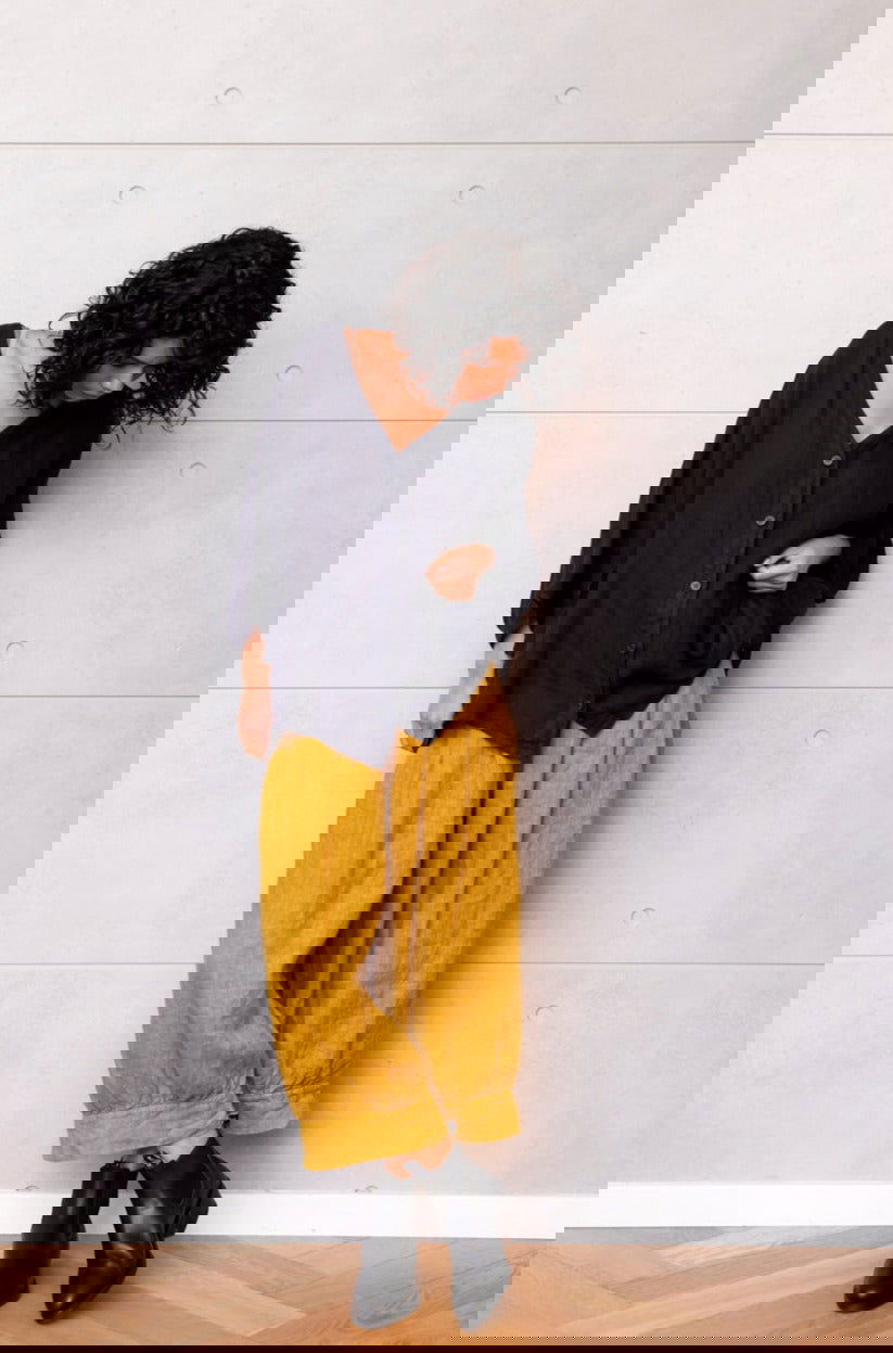 Montaigne Desi Linen Pants with Back Pockets (2 sizes) Senape