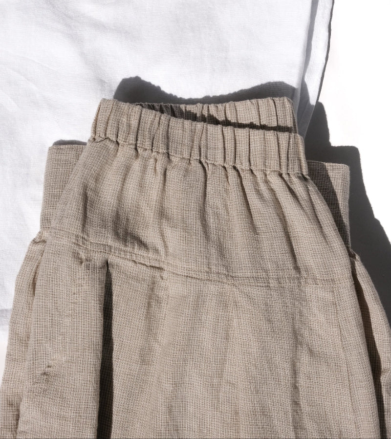 Montaigne Desi Pants in Fine Houndstooth French Linen Natural3