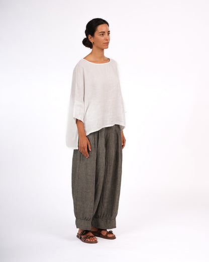 Montaigne Desi Pants In Houndstooth French Linen Black