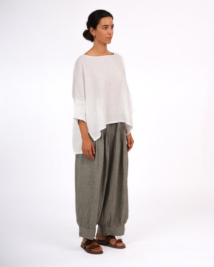Montaigne Desi Pants In Houndstooth French Linen Green