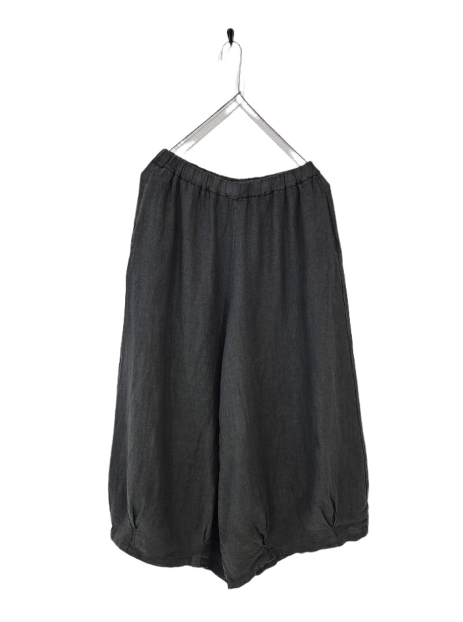 Montaigne Eadie Linen Pant with Gathering Detail Petrol1