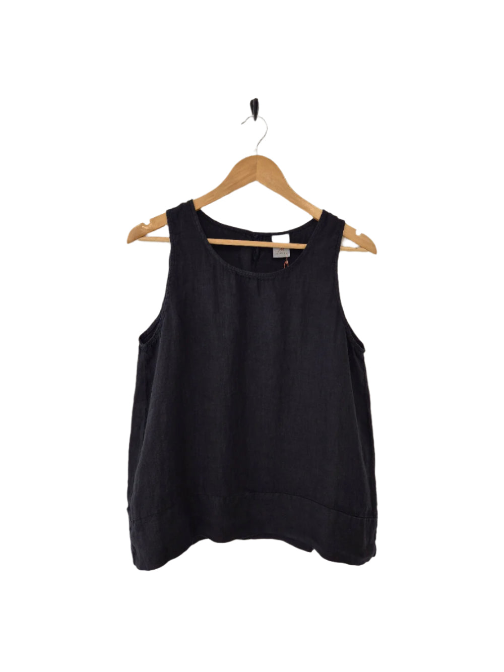 Montaigne Ebonie Linen Singlet Top Navy