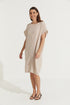 Montaigne Eliza Slimline Linen Dress Natural1