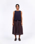 Montaigne Elke French Linen Skirt in Plaid