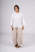 Montaigne Ellis Button Through Smock Linen Top White