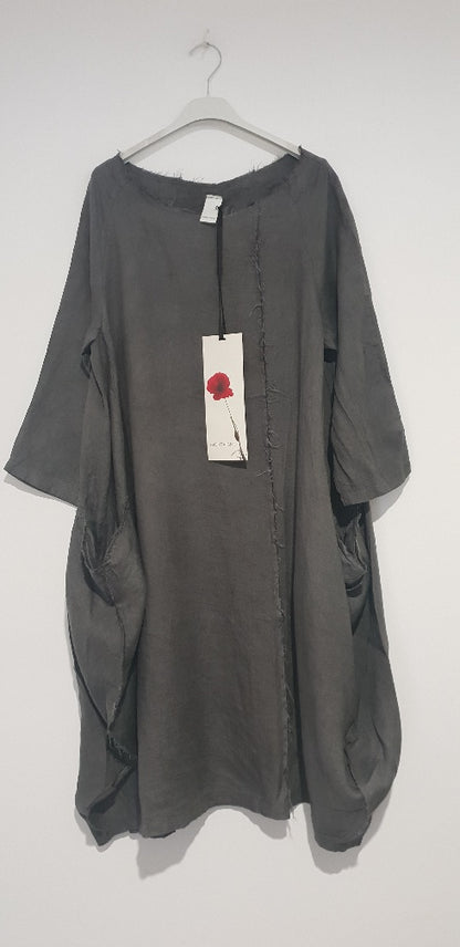 Montaigne Espoir Linen Coat Dress Petrol