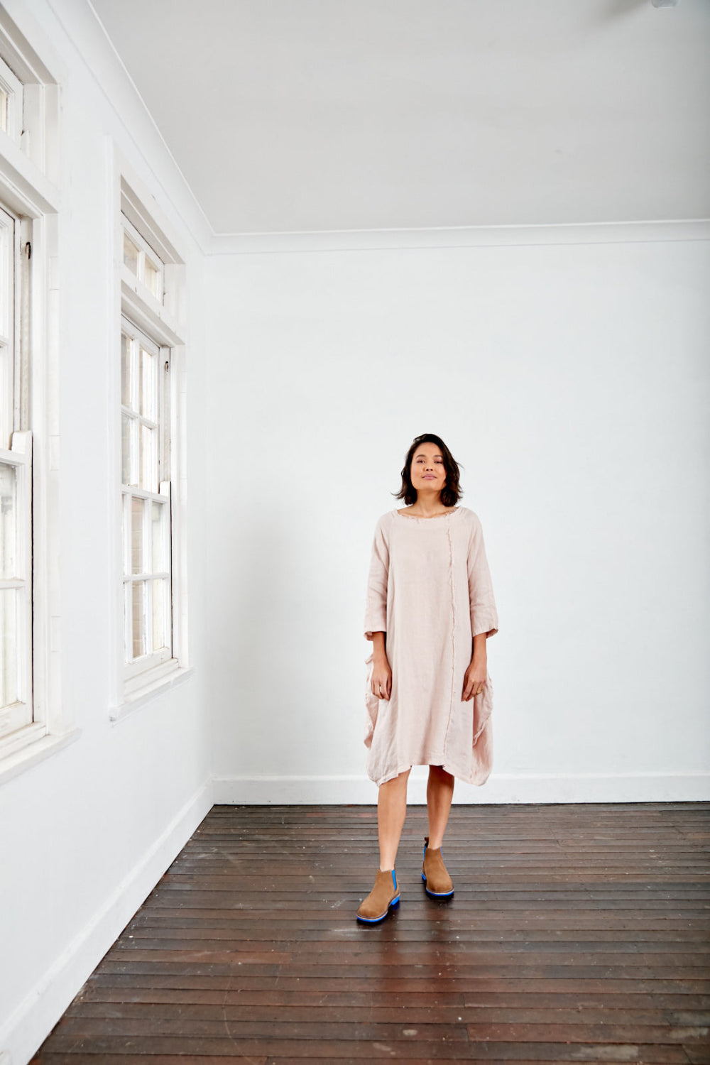 Montaigne Espoir Linen Coat Dress Rose2