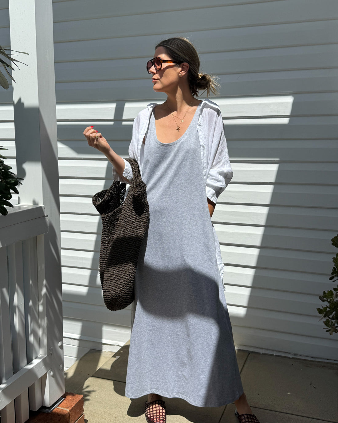 Essential Cotton Longline Dress