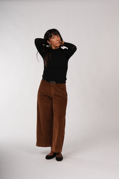 Montaigne Essential Superfine Lambswool Mock Neck Top Black