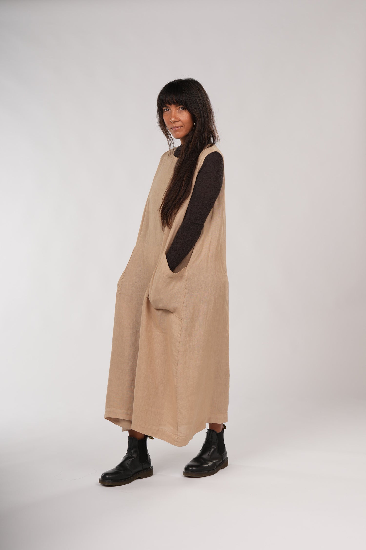 Montaigne Essential Superfine Lambswool Mock Neck Top Rich Brown4