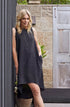 Montaigne Florence Linen Sleeveless Dress Black