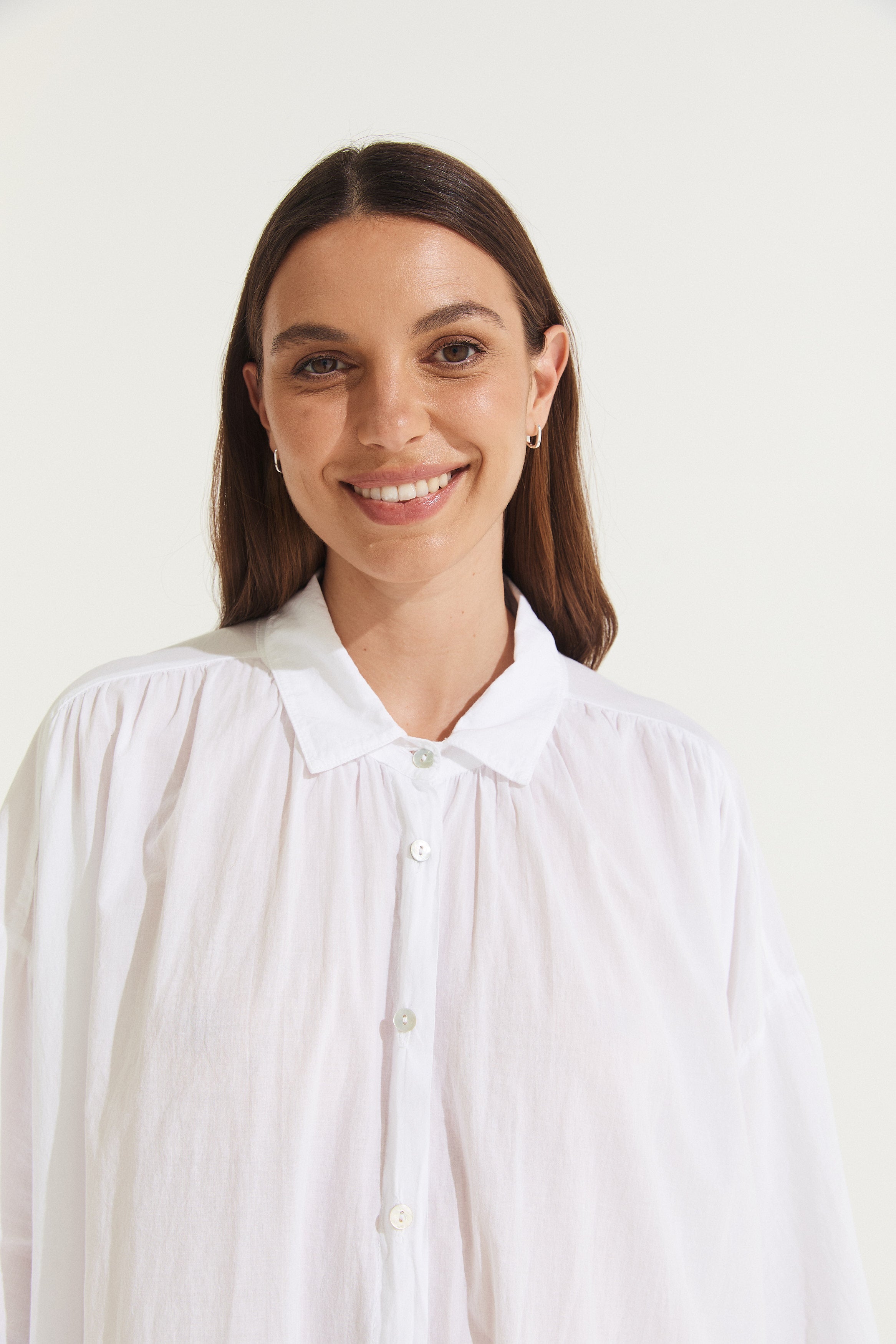 Montaigne Frederic Oversized Cotton Shirt Dress White6