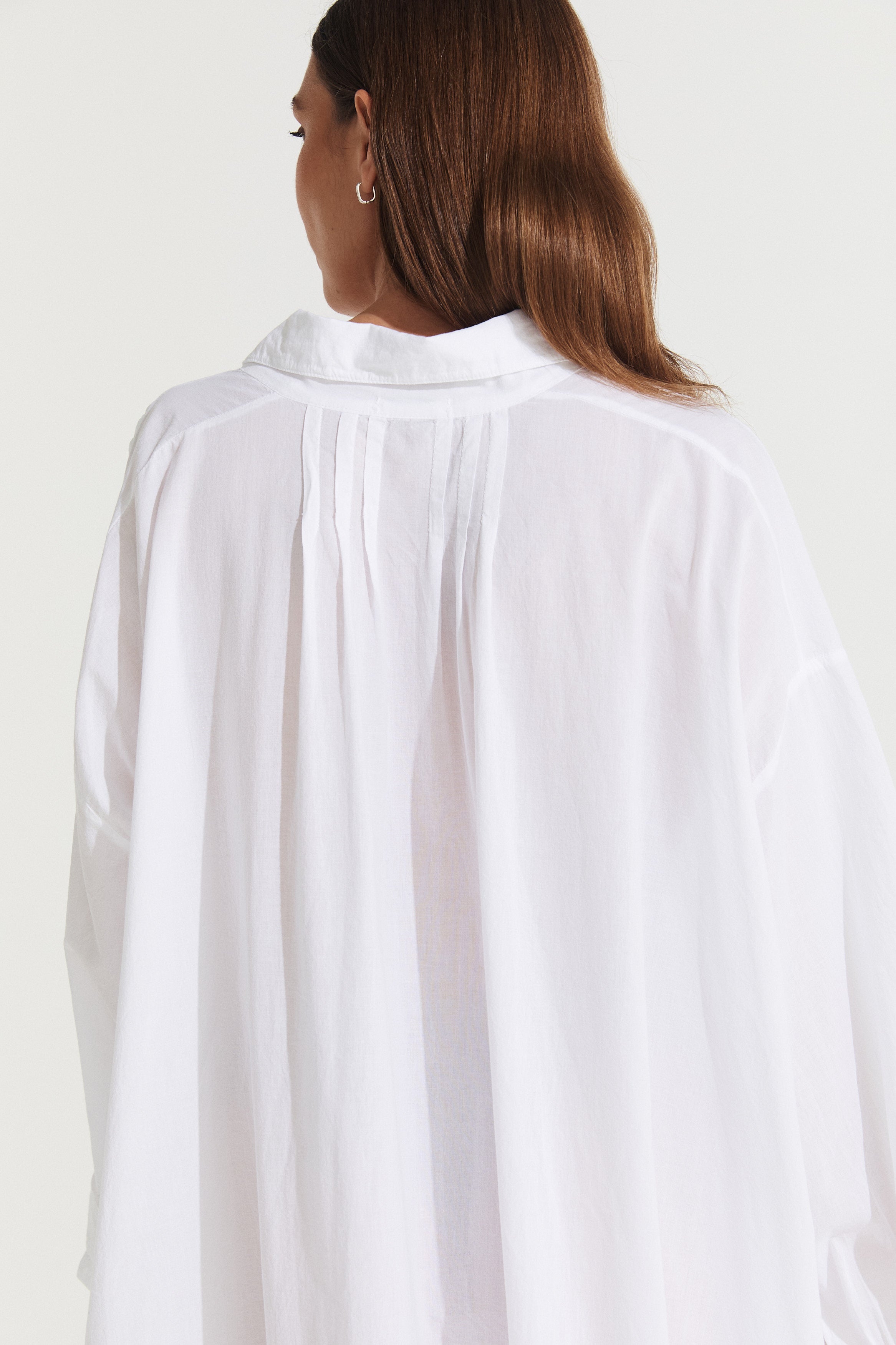 Montaigne Frederic Oversized Cotton Shirt Dress White7